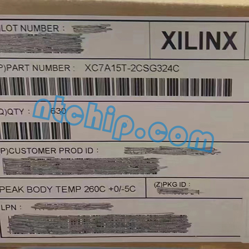 Xilinx Inc. XC7A15T-2CSG324C Product External Label